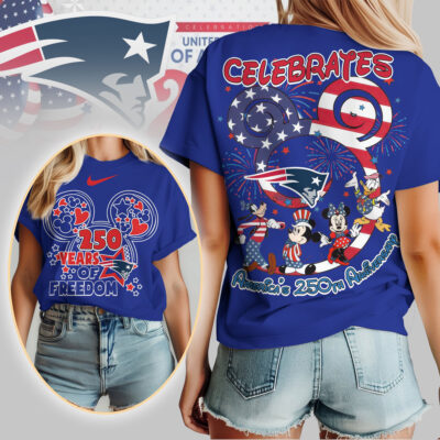 New England Patriots | Premium NFL Mickey Celebrates America 250th Anniversary Women Shirt