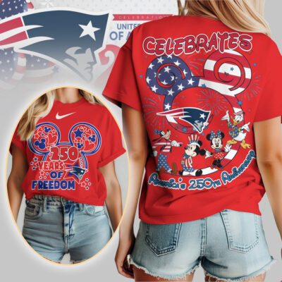 New England Patriots | Premium NFL Mickey Celebrates America 250th Anniversary Women Shirt