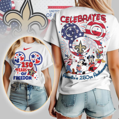 New Orleans Saints | Premium NFL Mickey Celebrates America 250th Anniversary Women Shirt