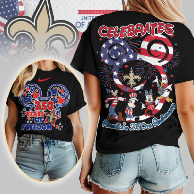 New Orleans Saints | Premium NFL Mickey Celebrates America 250th Anniversary Women Shirt
