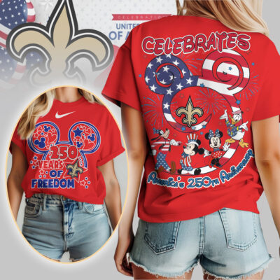 New Orleans Saints | Premium NFL Mickey Celebrates America 250th Anniversary Women Shirt