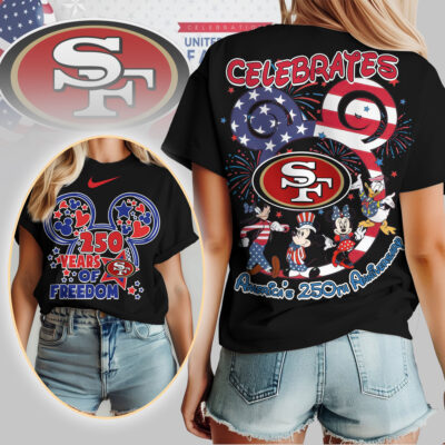 San Francisco 49ers | Premium NFL Mickey Celebrates America 250th Anniversary Women Shirt