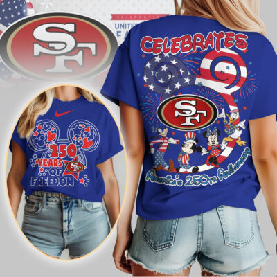 San Francisco 49ers | Premium NFL Mickey Celebrates America 250th Anniversary Women Shirt
