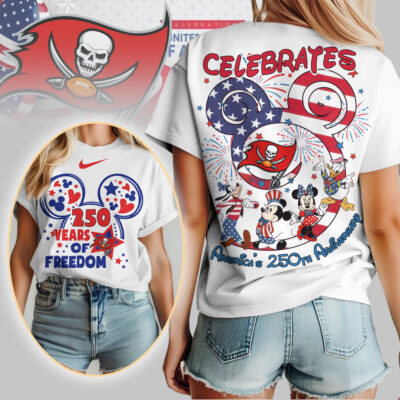 Tampa Bay Buccaneers | Premium NFL Mickey Celebrates America 250th Anniversary Women Shirt