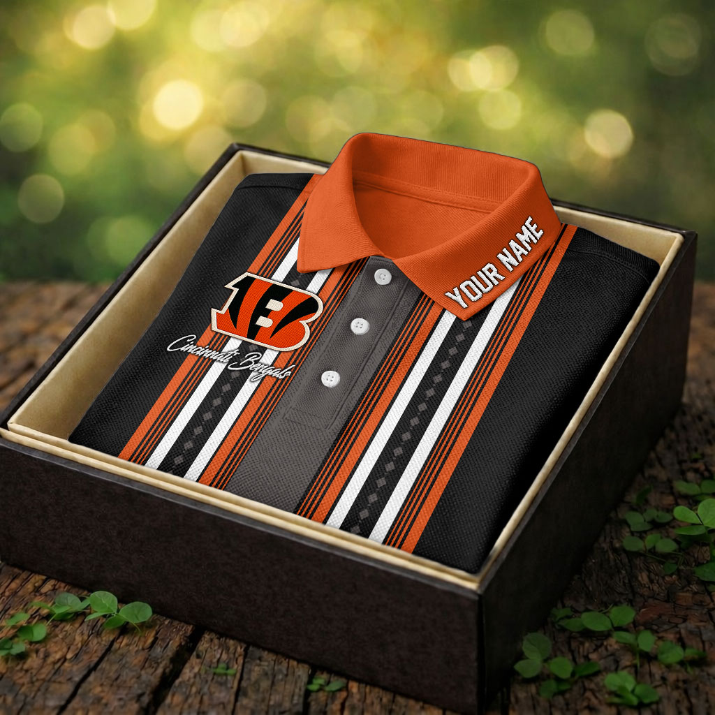 Cincinnati Bengals | Premium NFL Legacy Sport Custom Polo - Image 2