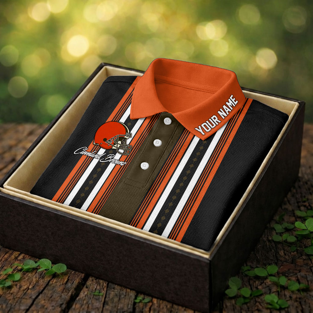 Cleveland Browns | Premium NFL Legacy Sport Custom Polo - Image 2