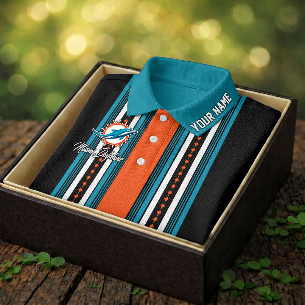 Miami Dolphins | Premium NFL Legacy Sport Custom Polo - Image 2
