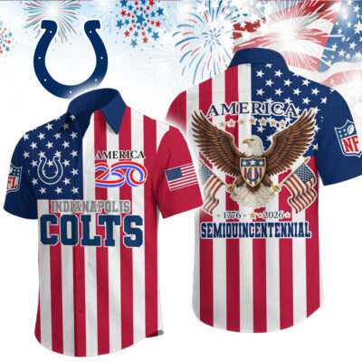Indianapolis Colts | Premium NFL Liberty Eagle Patriotic Short-Sleeved Shirt