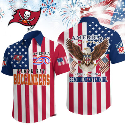 Tampa Bay Buccaneers | Premium NFL Liberty Eagle Patriotic Short-Sleeved Shirt - S