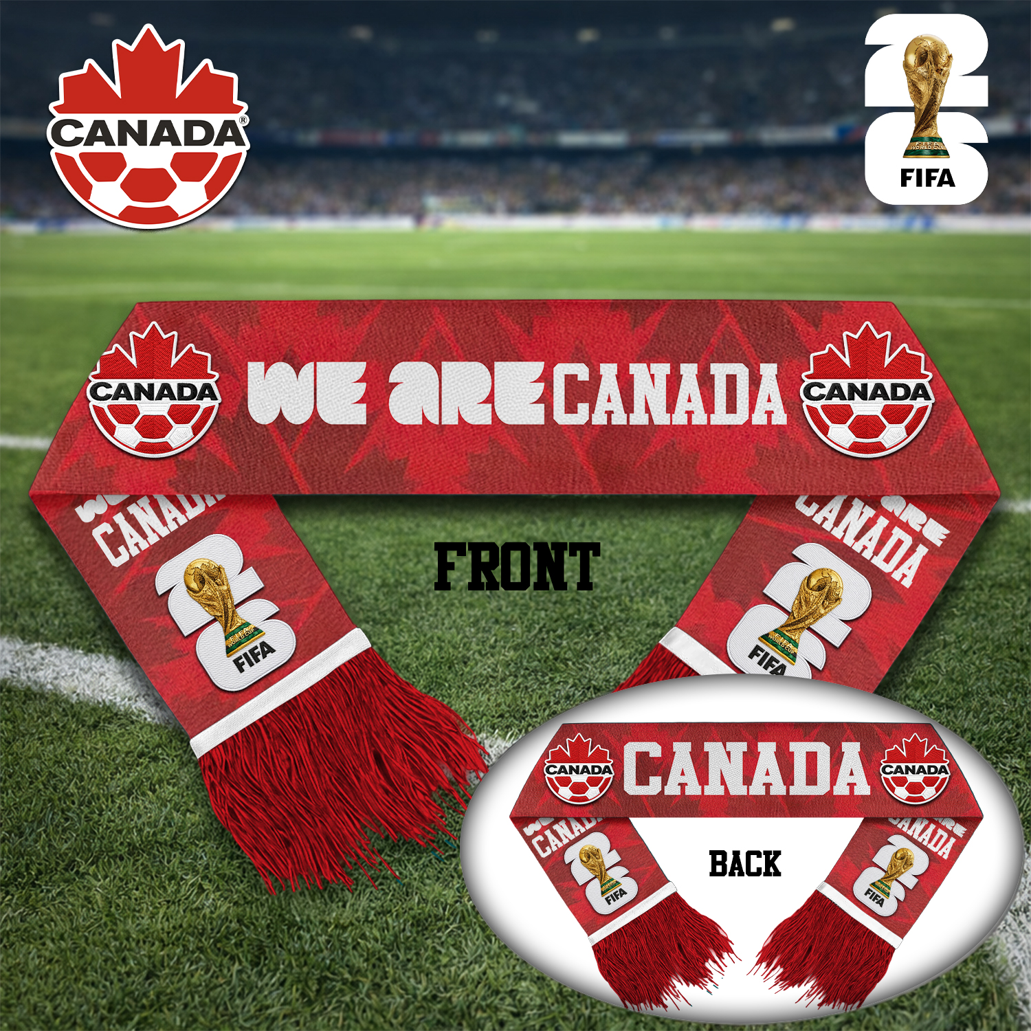 Canada | Premium WC26 Game Day Scarf - Image 2
