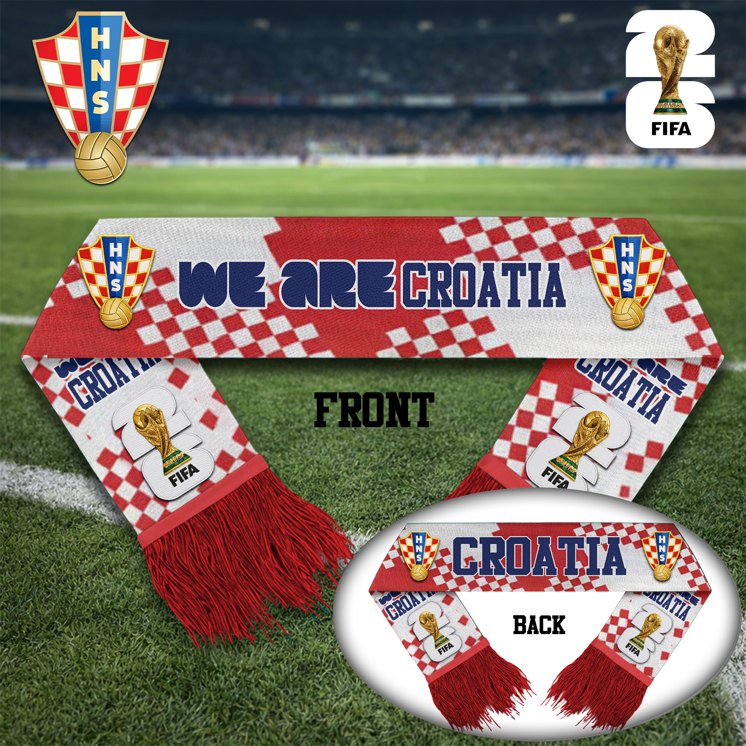 Croatia | Premium WC26 Game Day Scarf - Image 2