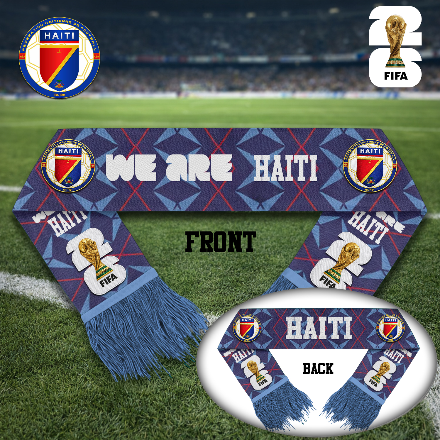Haiti | Premium WC26 Game Day Scarf - Image 2