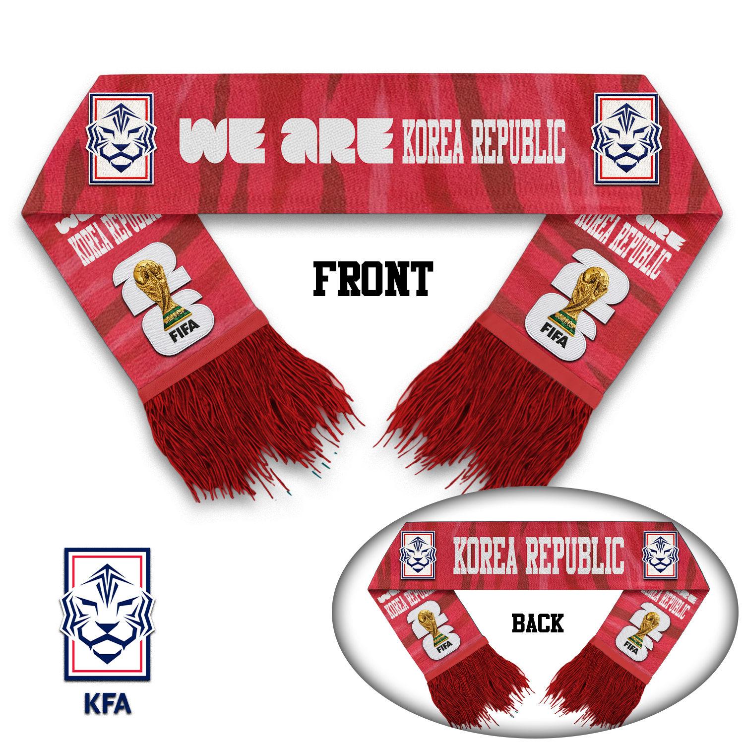 Korea Republic | Premium WC26 Game Day Scarf