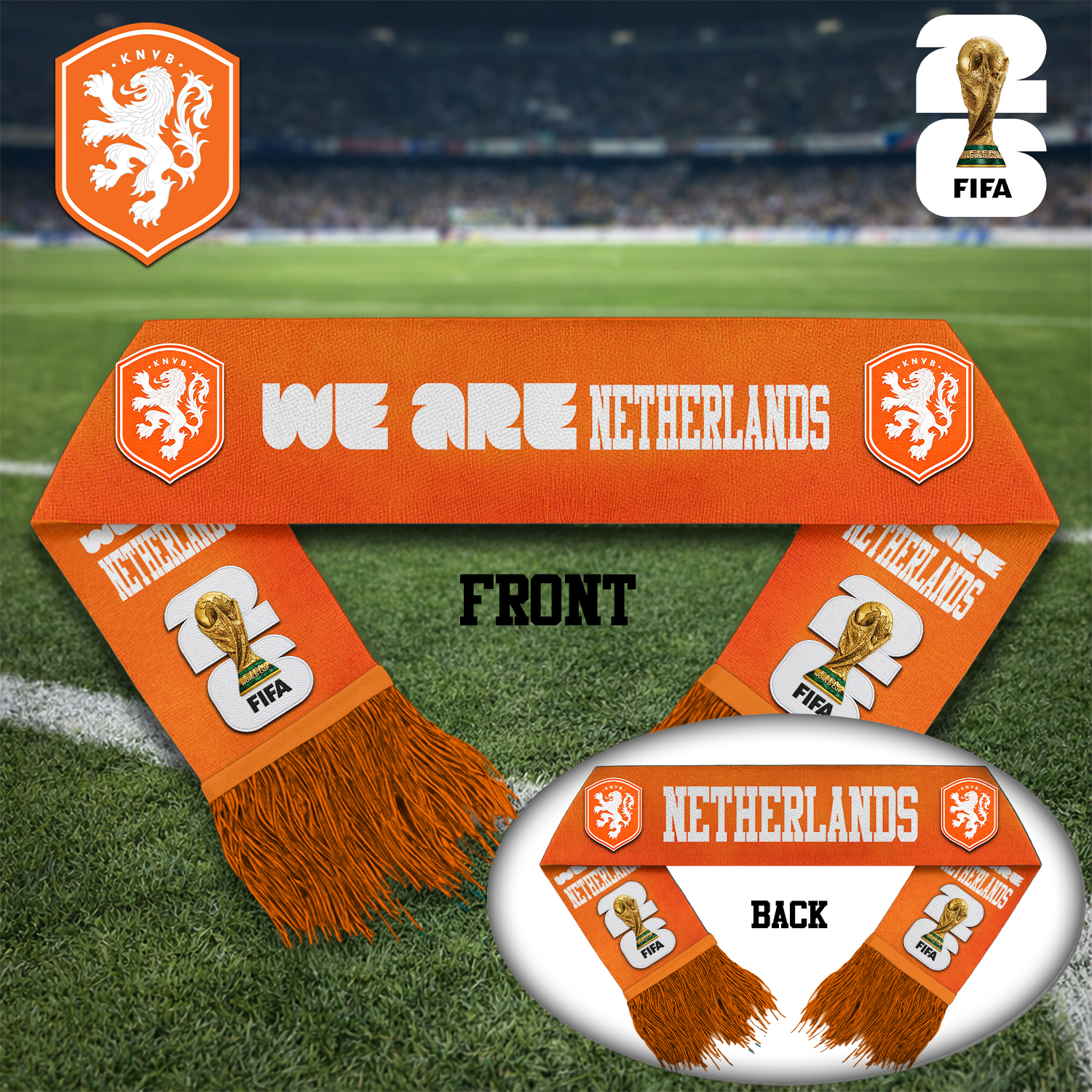 Netherlands | Premium WC26 Game Day Scarf - Image 2