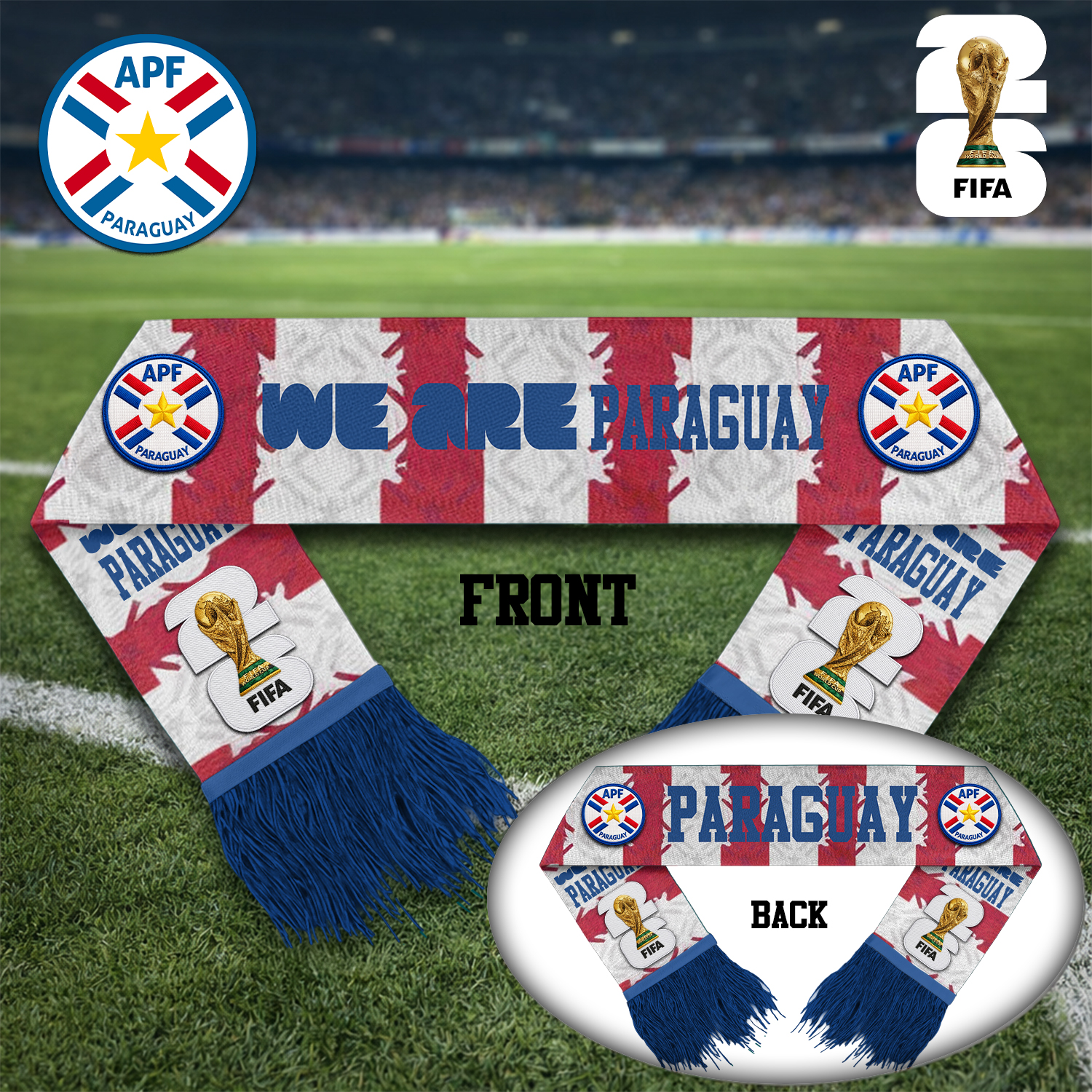 Paraguay | Premium WC26 Game Day Scarf - Image 2