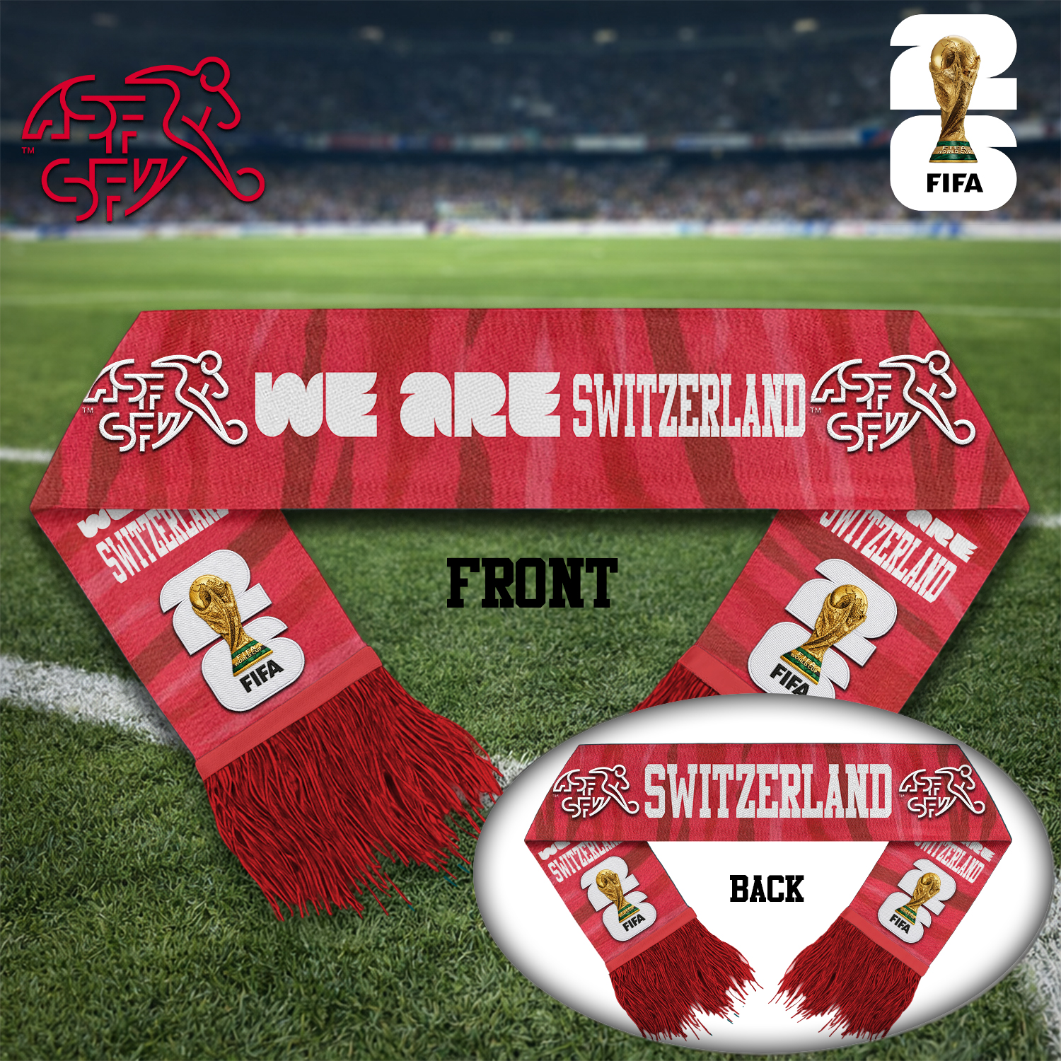 Switzerland | Premium WC26 Game Day Scarf - Image 2