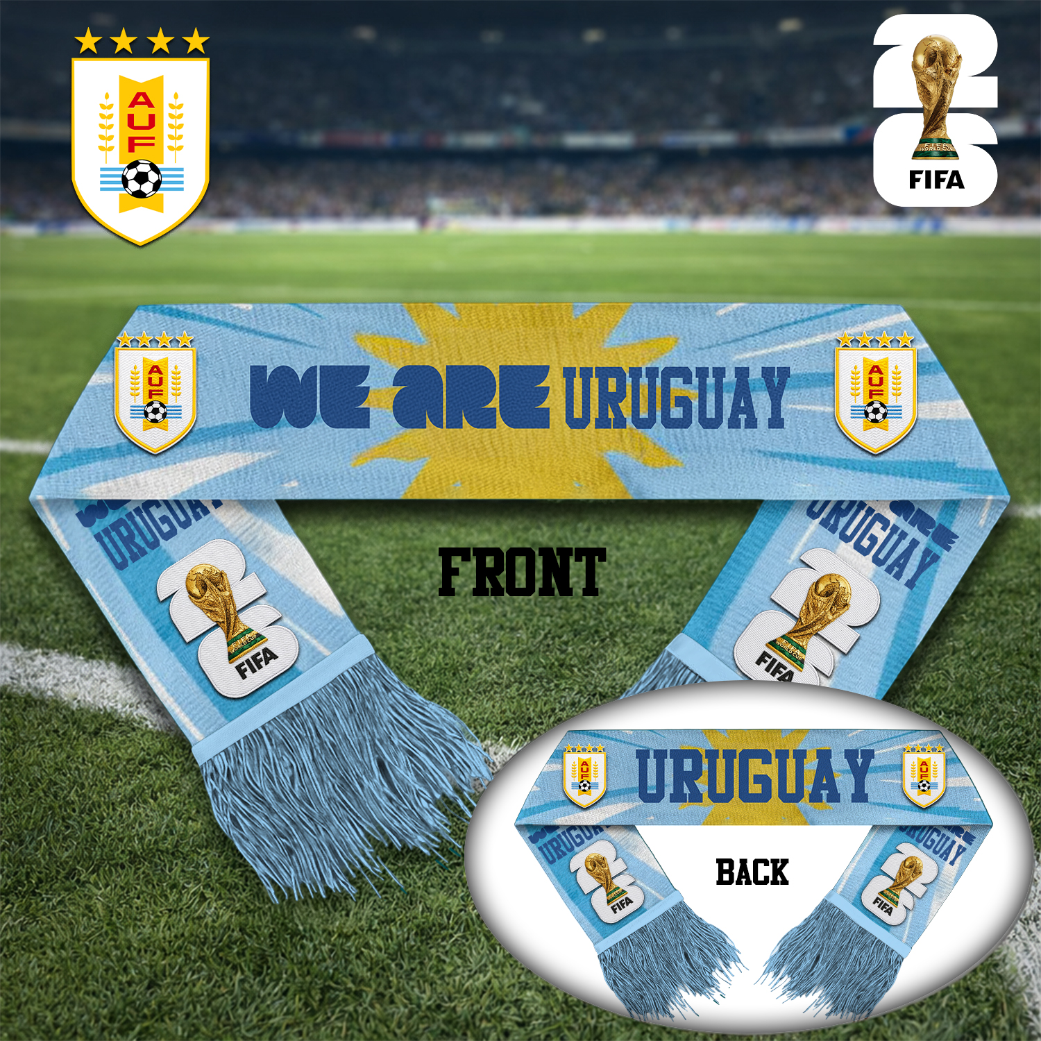 Uruguay | Premium WC26 Game Day Scarf - Image 2
