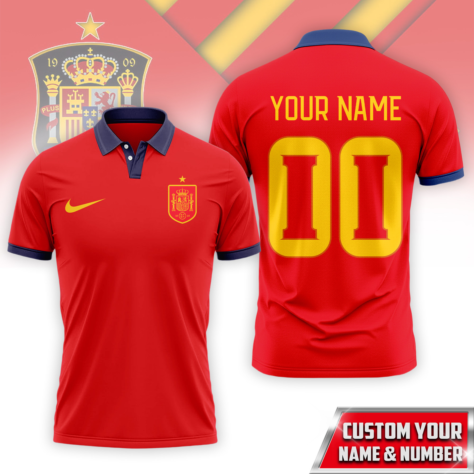 Spain | Premium WC26 Fan 3D Polo - Image 2