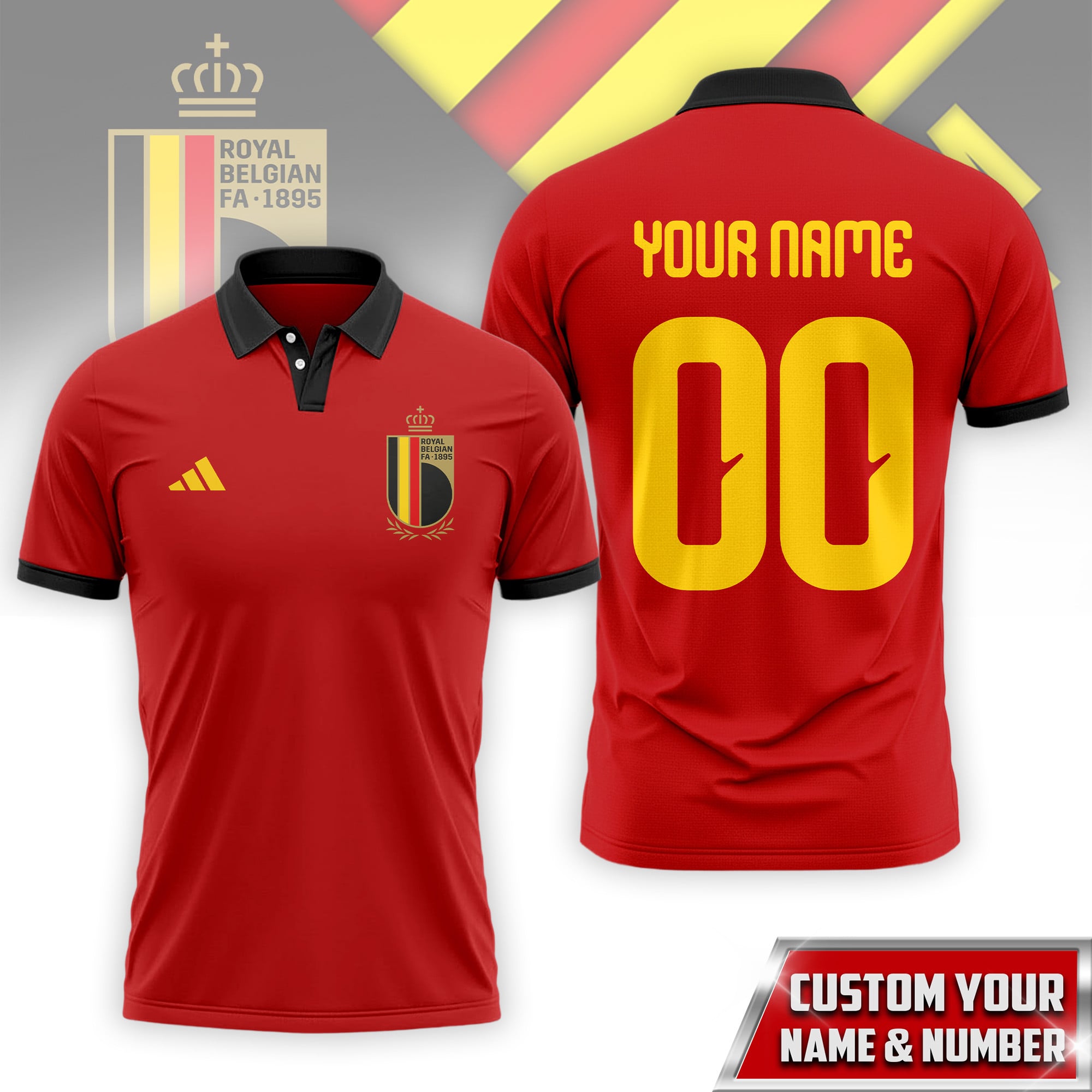 Belgium | Premium WC26 Fan 3D Polo - Image 4