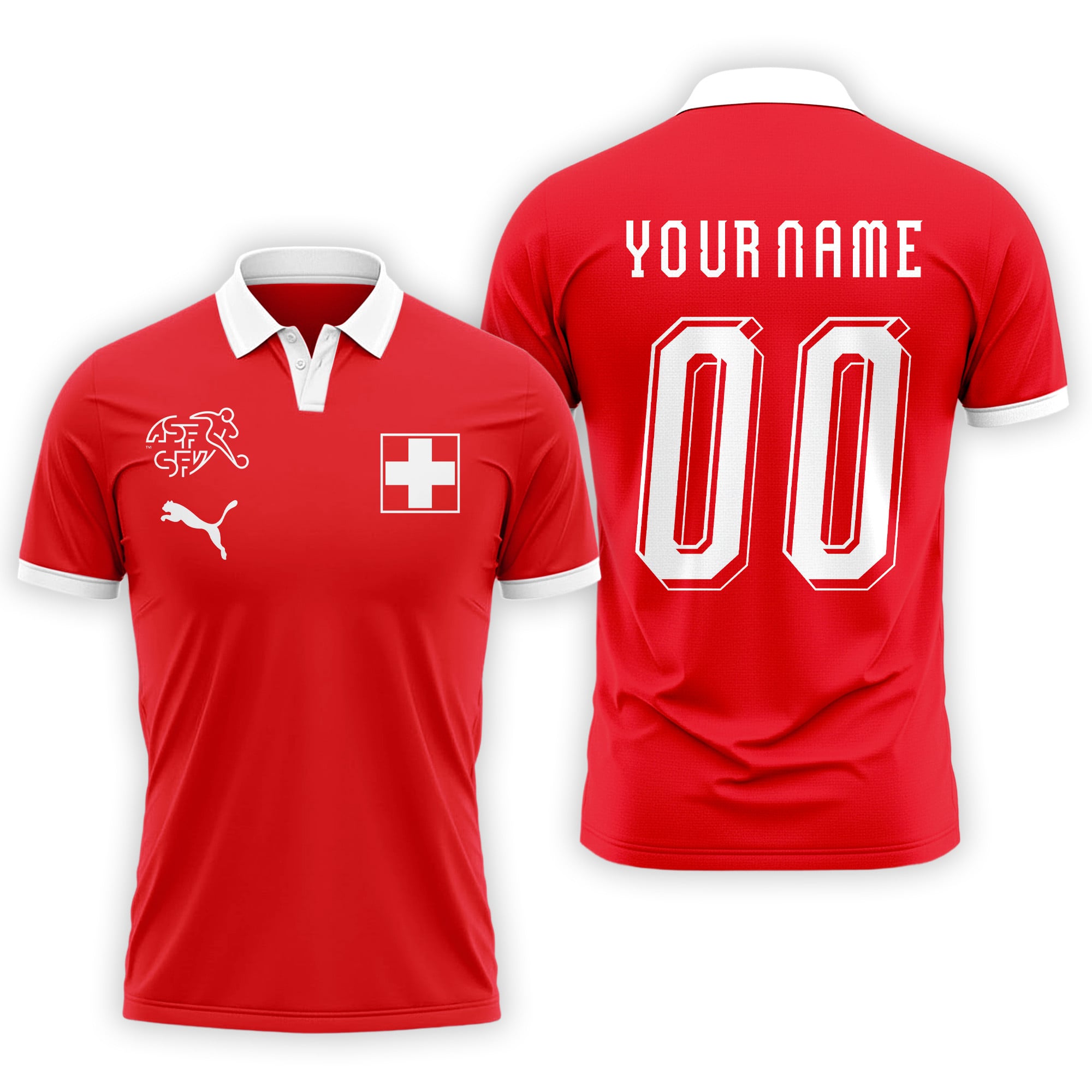 Switzerland | Premium WC26 Fan 3D Polo