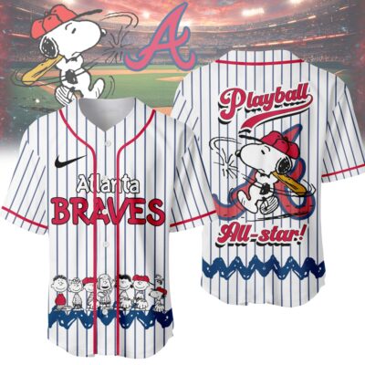 Atlanta Braves | Premium MLB Snoopy Playball Jersey HY