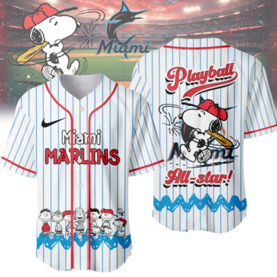 Miami Marlins | Premium MLB Snoopy Playball Jersey HY - M