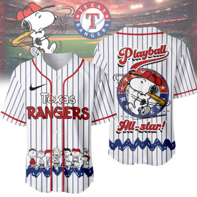 Texas Rangers | Premium MLB Snoopy Playball Jersey HY - M