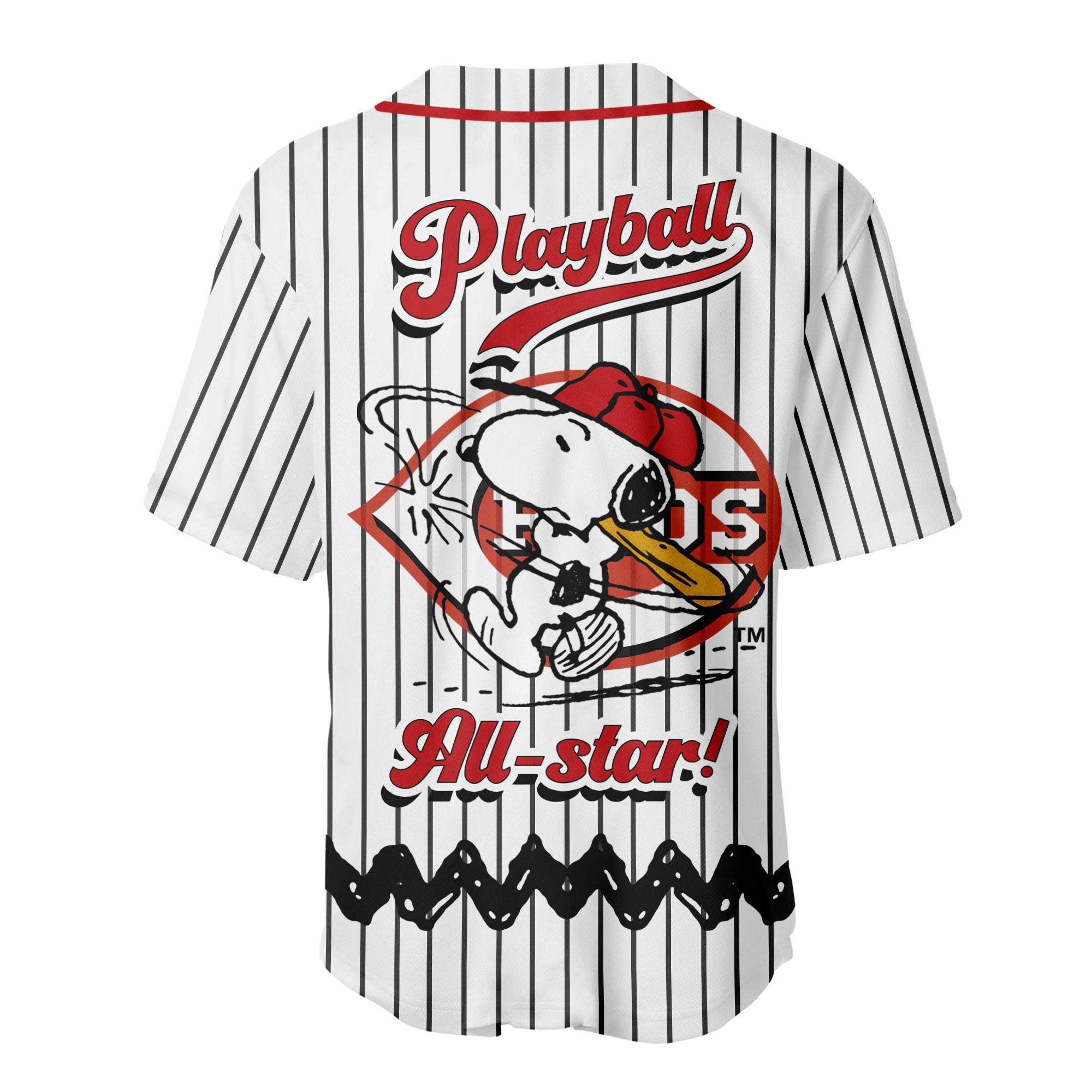 Cincinnati Reds | Premium MLB Snoopy Playball Jersey HY - Image 3