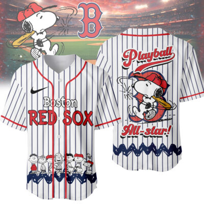 Boston Red Sox | Premium MLB Snoopy Playball Jersey HY - 5XL