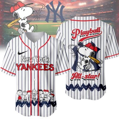 New York Yankees | Premium MLB Snoopy Playball Jersey HY - 5XL