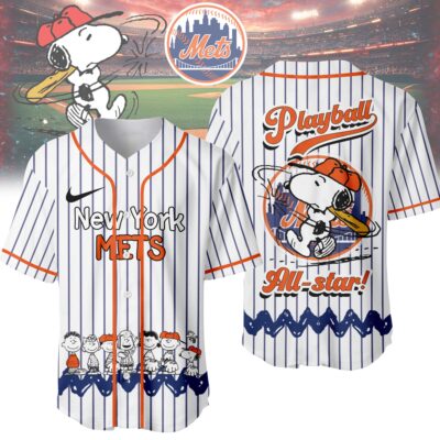 New York Mets | Premium MLB Snoopy Playball Jersey HY