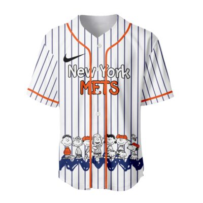 Alternative view of New York Mets | Premium MLB Snoopy Playball Jersey HY