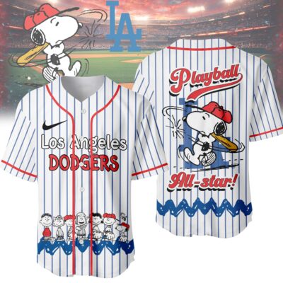 Los Angeles Dodgers | Premium MLB Snoopy Playball Jersey HY - 3XL