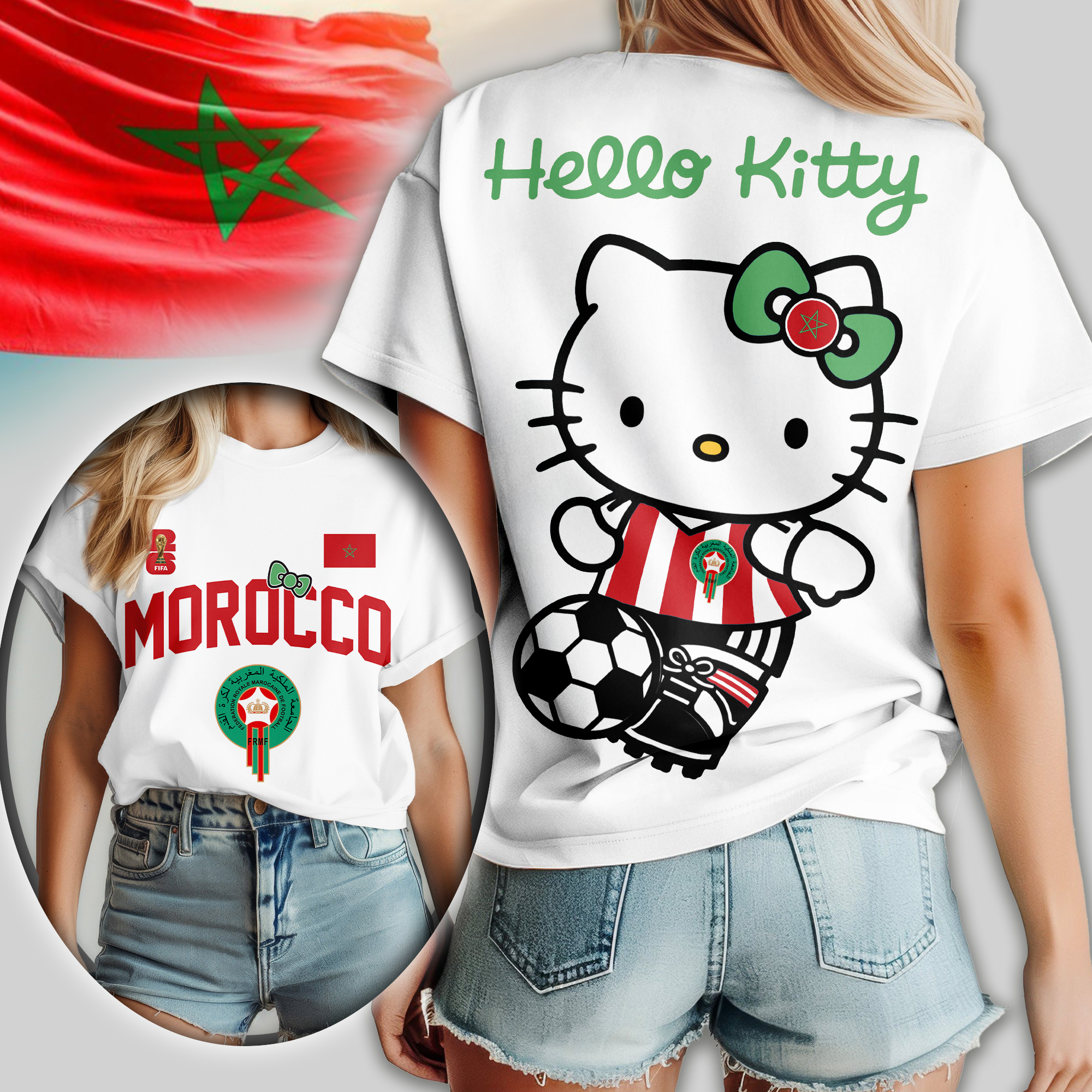 Morocco | Premium WC26 Hello Kitty Women Shirt