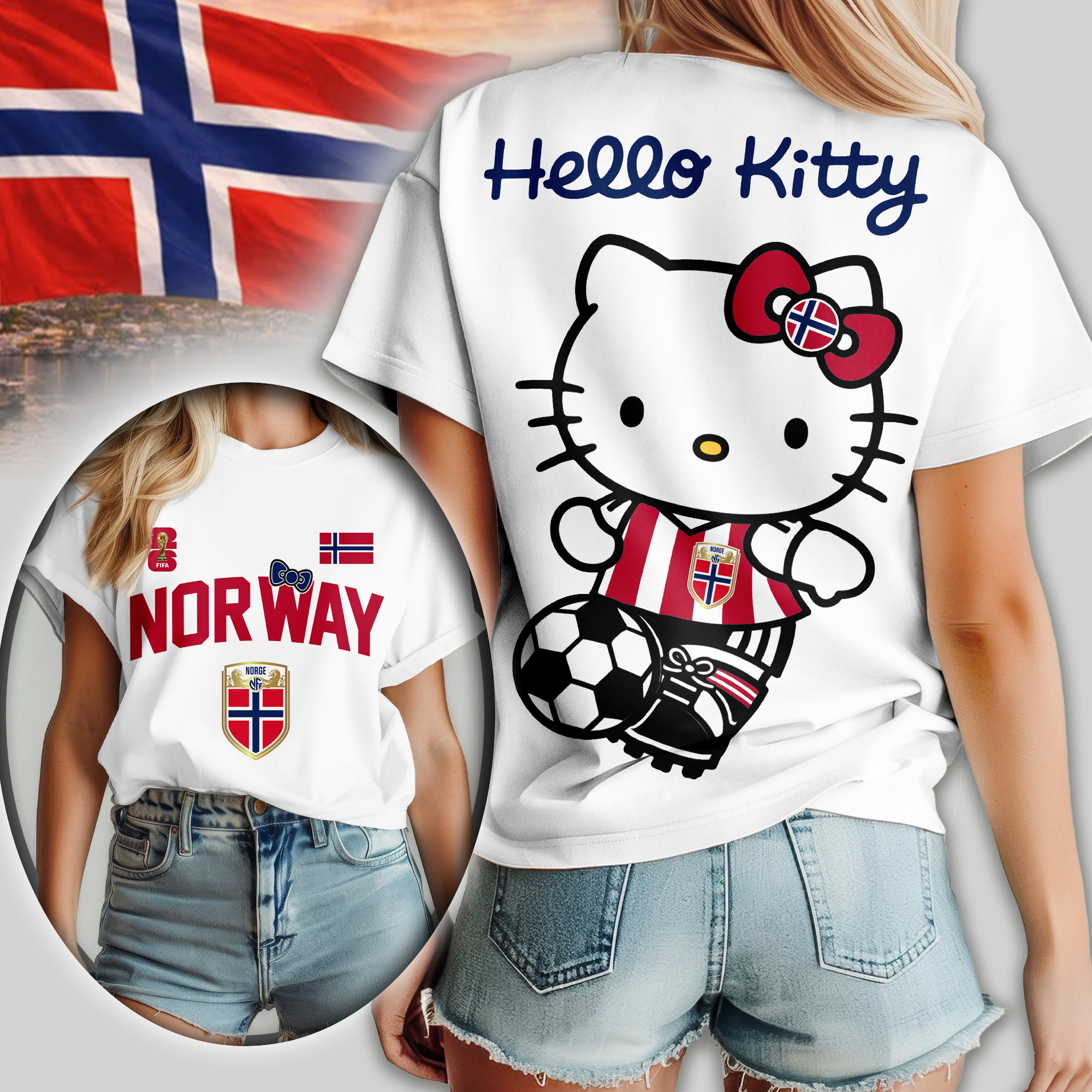 Norway | Premium WC26 Hello Kitty Women Shirt