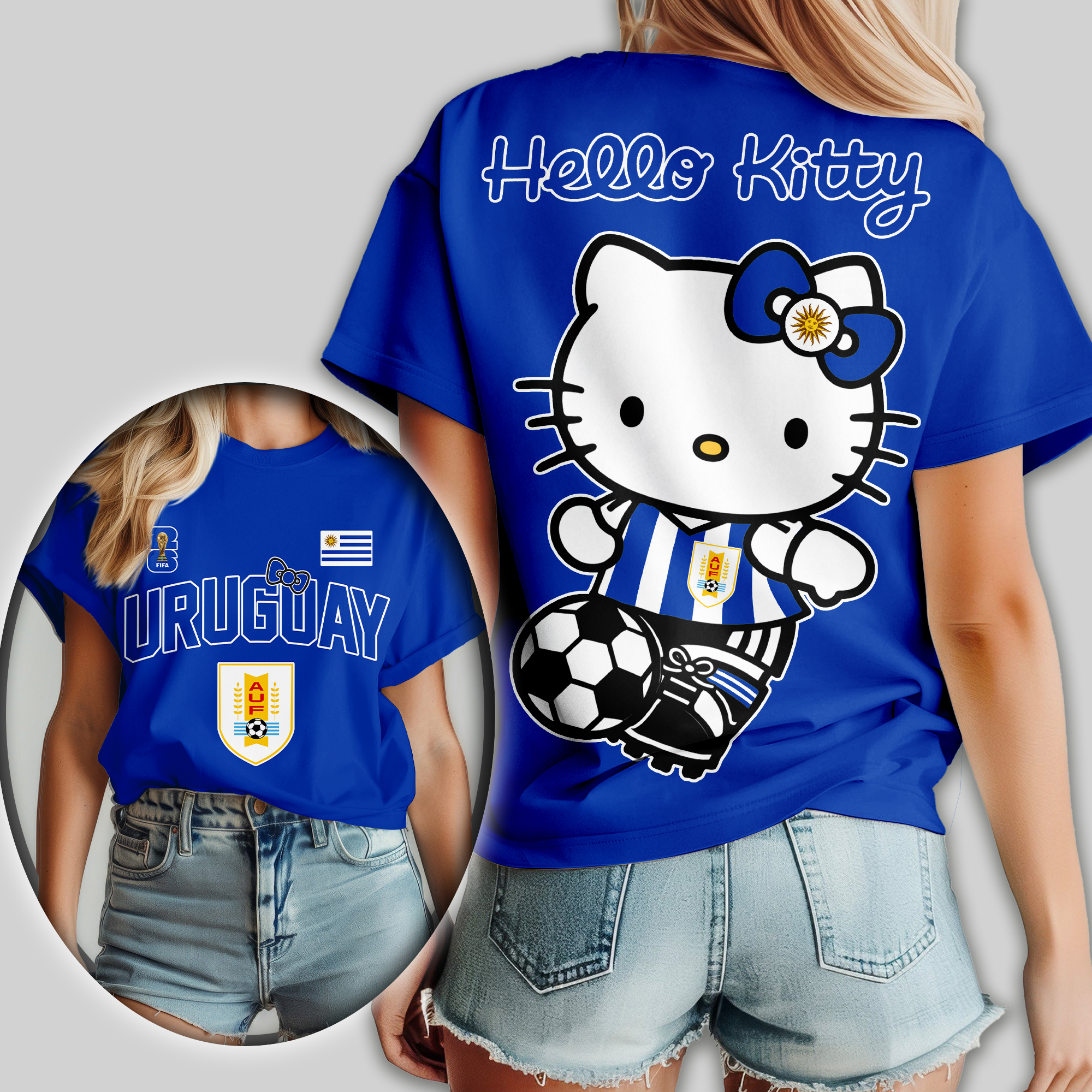 Uruguay | Premium WC26 Hello Kitty Women Shirt - Image 3