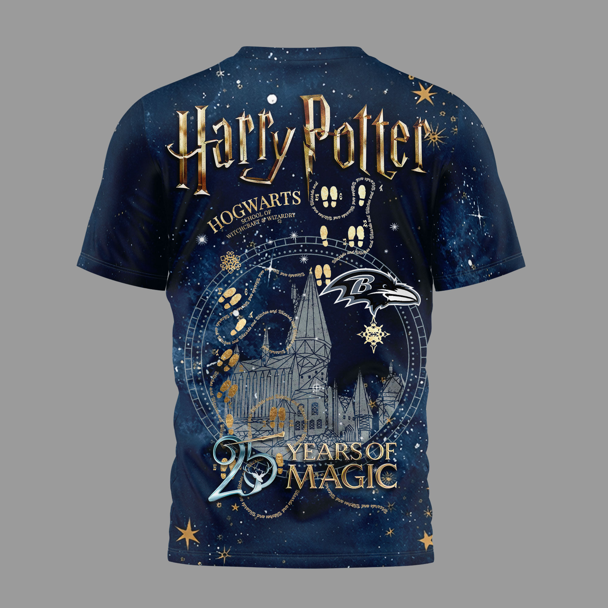 Baltimore Ravens | Premium NFL Harry Potter 25 Years Of Magic 3D Shirt - Image 4