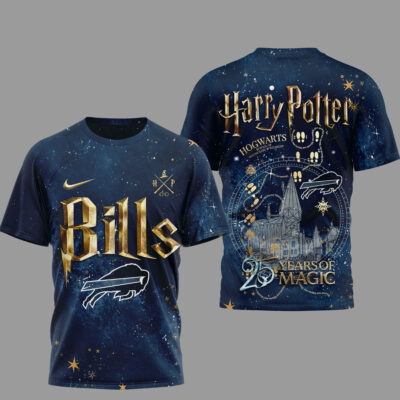 Alternative view of Buffalo Bills | Premium NFL Harry Potter 25 Years Of Magic 3D Shirt