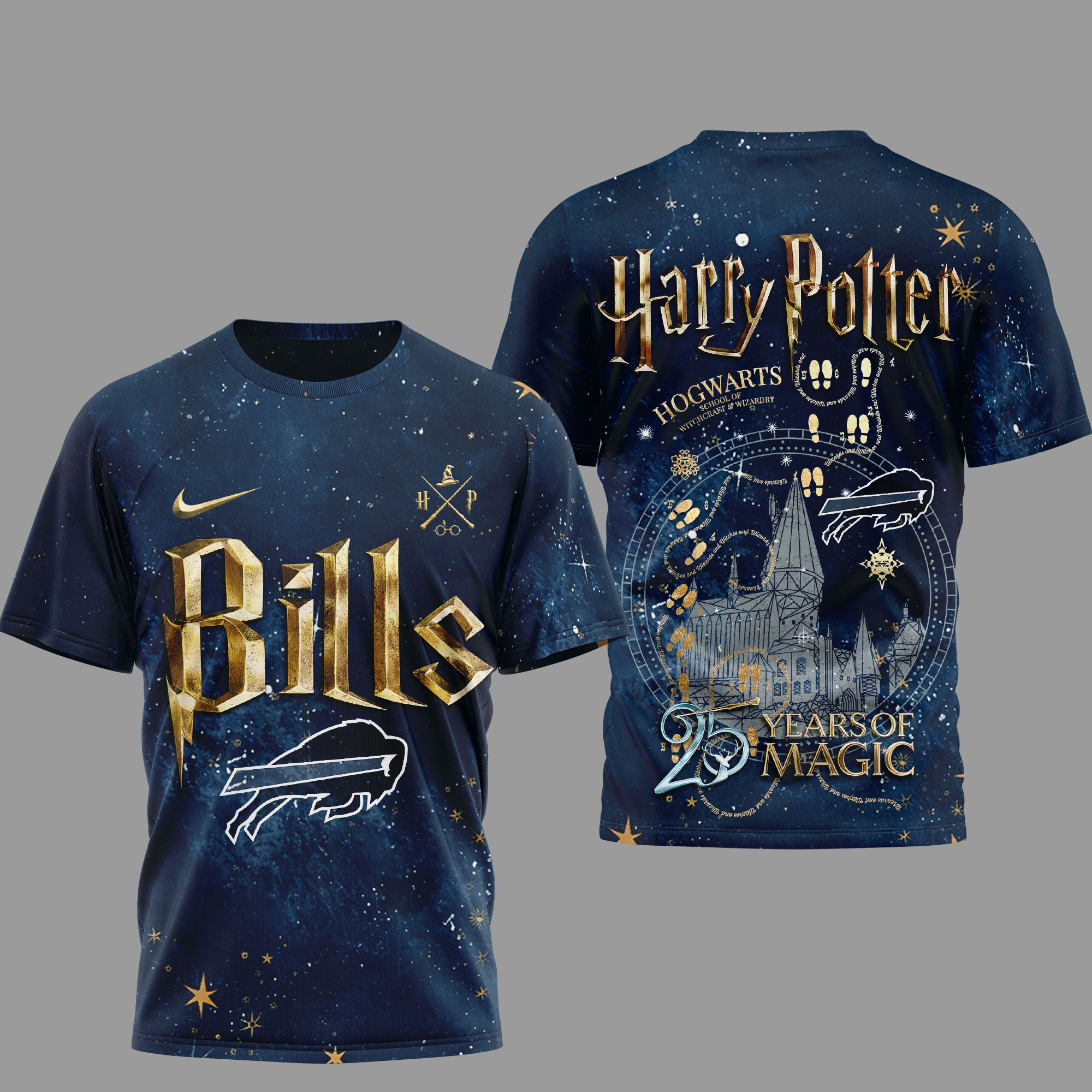 Buffalo Bills | Premium NFL Harry Potter 25 Years Of Magic 3D Shirt - Image 2