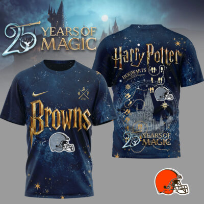 Cleveland Browns | Premium NFL Harry Potter 25 Years Of Magic 3D Shirt
