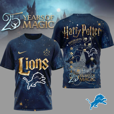 Detroit Lions | Premium NFL Harry Potter 25 Years Of Magic 3D Shirt