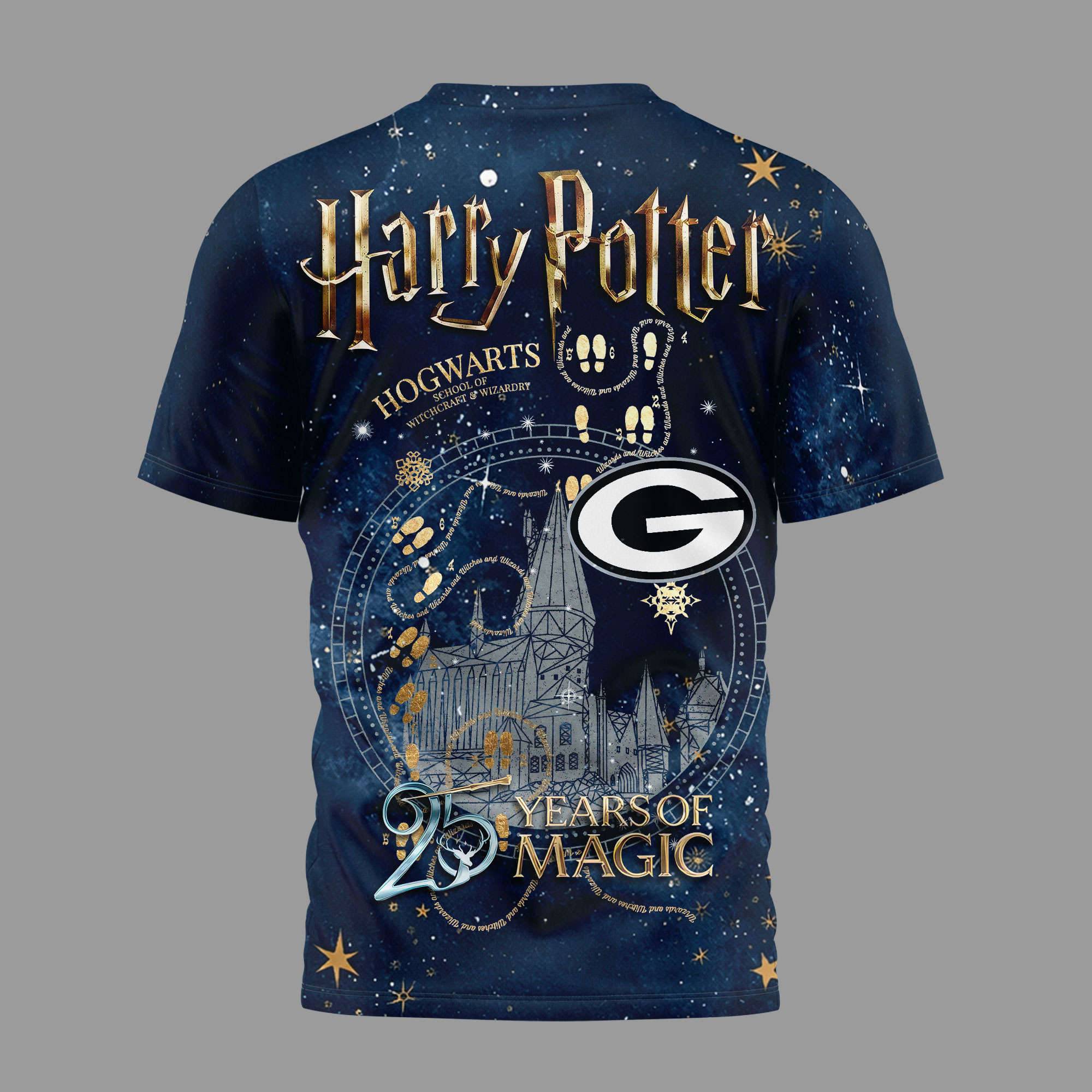 Green Bay Packers | Premium NFL Harry Potter 25 Years Of Magic 3D Shirt - Image 4