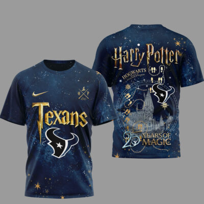 Alternative view of Houston Texans | Premium NFL Harry Potter 25 Years Of Magic 3D Shirt
