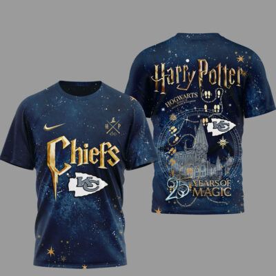 Alternative view of Kansas City Chiefs | Premium NFL Harry Potter 25 Years Of Magic 3D Shirt
