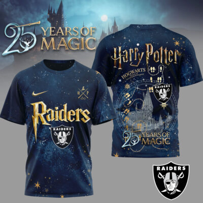 Las Vegas Raiders | Premium NFL Harry Potter 25 Years Of Magic 3D Shirt