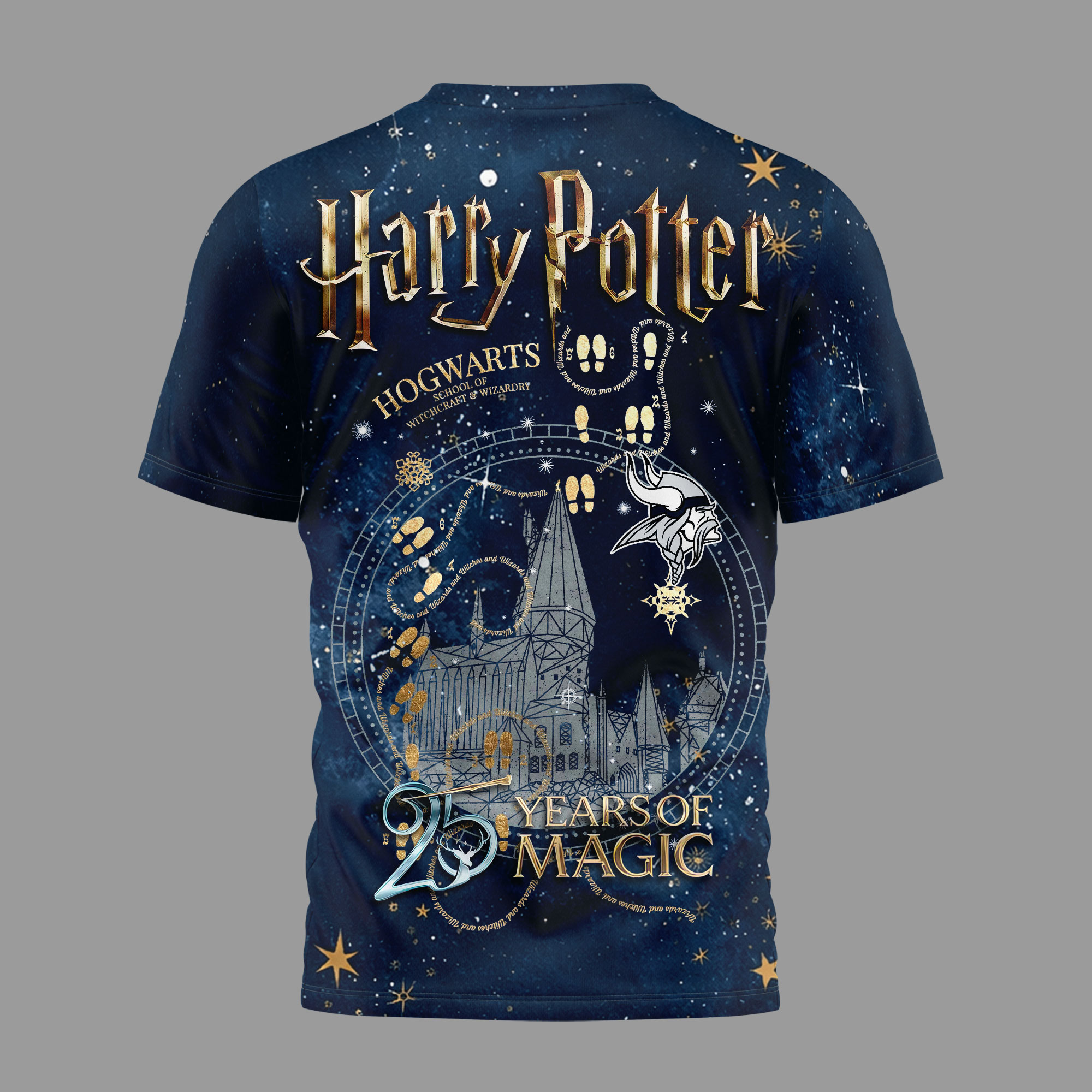 Minnesota Vikings | Premium NFL Harry Potter 25 Years Of Magic 3D Shirt - Image 4