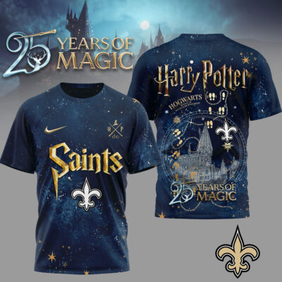 New Orleans Saints | Premium NFL Harry Potter 25 Years Of Magic 3D Shirt