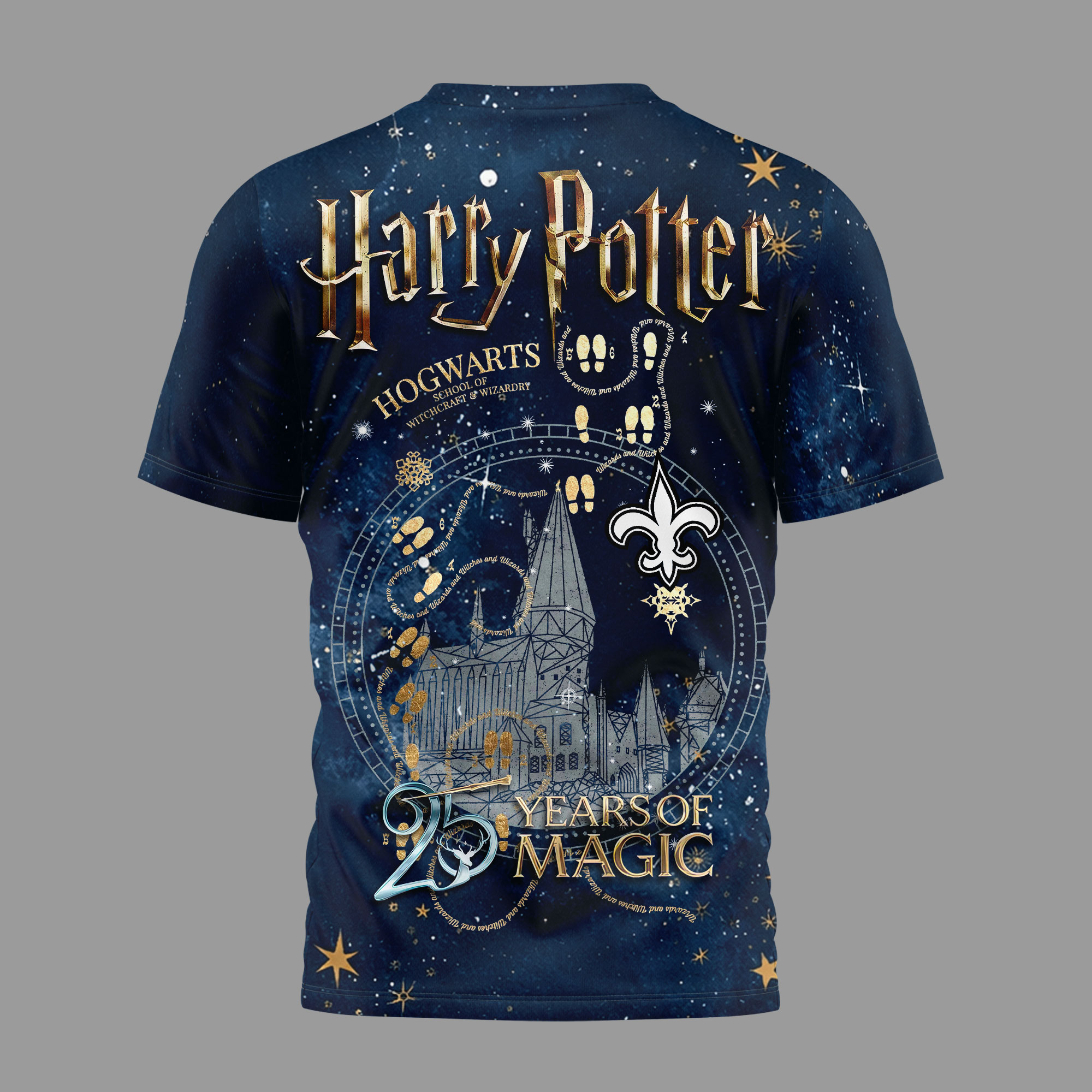 New Orleans Saints | Premium NFL Harry Potter 25 Years Of Magic 3D Shirt - Image 4