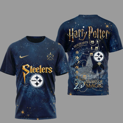Alternative view of Pittsburgh Steelers | Premium NFL Harry Potter 25 Years Of Magic 3D Shirt