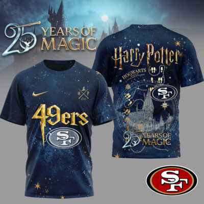 San Francisco 49ers | Premium NFL Harry Potter 25 Years Of Magic 3D Shirt